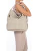 Anna Morellini Skórzany shopper bag "Caroline" w kolorze beżowym - 42 x 38 x 17 cm