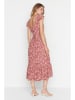 trendyol Kleid in Rot/ Creme