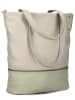 Zwei Schoudertas "J145" beige/groen - (B)37 x (H)36 x (D)15 cm