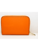 ATELIER ENAI Leren portemonnee "Mini Wally" oranje - (B)12 x (H)10 cm