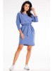 Awama Gebreide jurk blauw