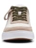 Clarks Skórzane sneakersy w kolorze biało-beżowym