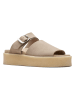 Clarks Leren slippers beige