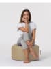 Evila Poef beige - (H)45 x Ø 45 cm