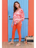 Bleu d'Azur Blouse "Sunset" koraalrood/wit