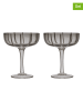 OYOY living design 2-delige set: coupeglazen "Mizu" grijs - 230 ml