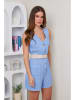 Rodier Lin Linnen jumpsuit lichtblauw
