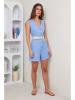 Rodier Lin Linnen jumpsuit lichtblauw