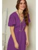 Rodier Lin Leinen-Kleid in Lila