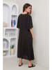 Le Monde du Lin Leinen-Kleid in Schwarz