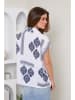 Rodier Lin Linnen blouse wit/donkerblauw