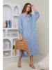 Rodier Lin Leinen-Kleid in Hellblau