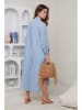 Rodier Lin Leinen-Kleid in Hellblau