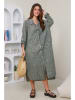 Rodier Lin Leinen-Kleid in Khaki