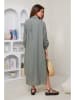 Rodier Lin Leinen-Kleid in Khaki
