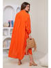 Rodier Lin Leinen-Kleid in Orange