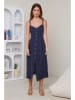 Rodier Lin Leinen-Kleid in Dunkelblau