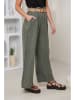 Rodier Lin Leinen-Marlenehose in Khaki
