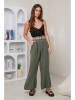 Rodier Lin Leinen-Marlenehose in Khaki