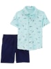 carter's 2tlg. Outfit in Hellblau/ Dunkelblau