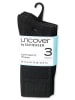 UNCOVER BY SCHIESSER 3-delige set: sokken zwart