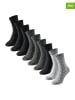 UNCOVER BY SCHIESSER 9er-Set: Socken in Grau/ Schwarz