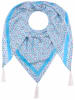 Zwillingsherz Driehoekige sjaal "Riane" lichtblauw - (L)200 x (B)100 cm
