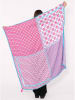 Zwillingsherz Chusta kwadratowa "Alwine" w kolorze różowym - 130 x 130 cm
