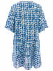 Zwillingsherz Linnen jurk "Charlotte" blauw/wit