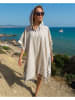 Samimi Poncho crème/zwart