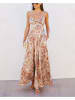 LA Angels Jumpsuit in Creme/ Braun