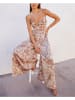 LA Angels Jumpsuit in Creme/ Braun