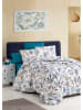 Colourful Cotton Renforcé beddengoedset "Hana" wit/blauw/lichtgrijs
