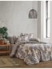 Colorful Cotton Renforcé beddengoedset "Lionel" lichtbruin/goudkleurig/blauw