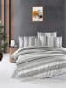 Colourful Cotton Renforcé beddengoedset "Vitali" lichtgrijs/wit