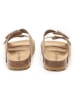 BABUNKERS Family Leren slippers lichtbruin