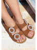 BABUNKERS Family Leren slippers bruin