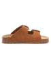 BABUNKERS Family Leren slippers bruin
