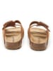 BABUNKERS Family Leren slippers bruin