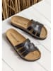 BABUNKERS Family Leder-Pantoletten in Schwarz