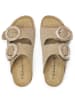 BABUNKERS Family Leren slippers lichtbruin