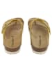 BABUNKERS Family Leren teenslippers geel