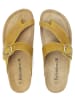 BABUNKERS Family Leren teenslippers geel