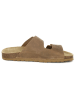 BABUNKERS Family Leren slippers lichtbruin