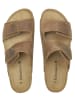 BABUNKERS Family Leren slippers lichtbruin