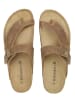 BABUNKERS Family Leren teenslippers lichtbruin