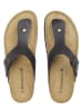 BABUNKERS Family Leren teenslippers bruin