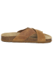 BABUNKERS Family Leren slippers bruin