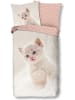 Good Morning Bettwäsche-Set "Catty" in Creme/ Rosa