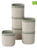 BergHOFF 6er-Set: Vorratsbehälter in Creme/ Grün - (H)6,9 cm